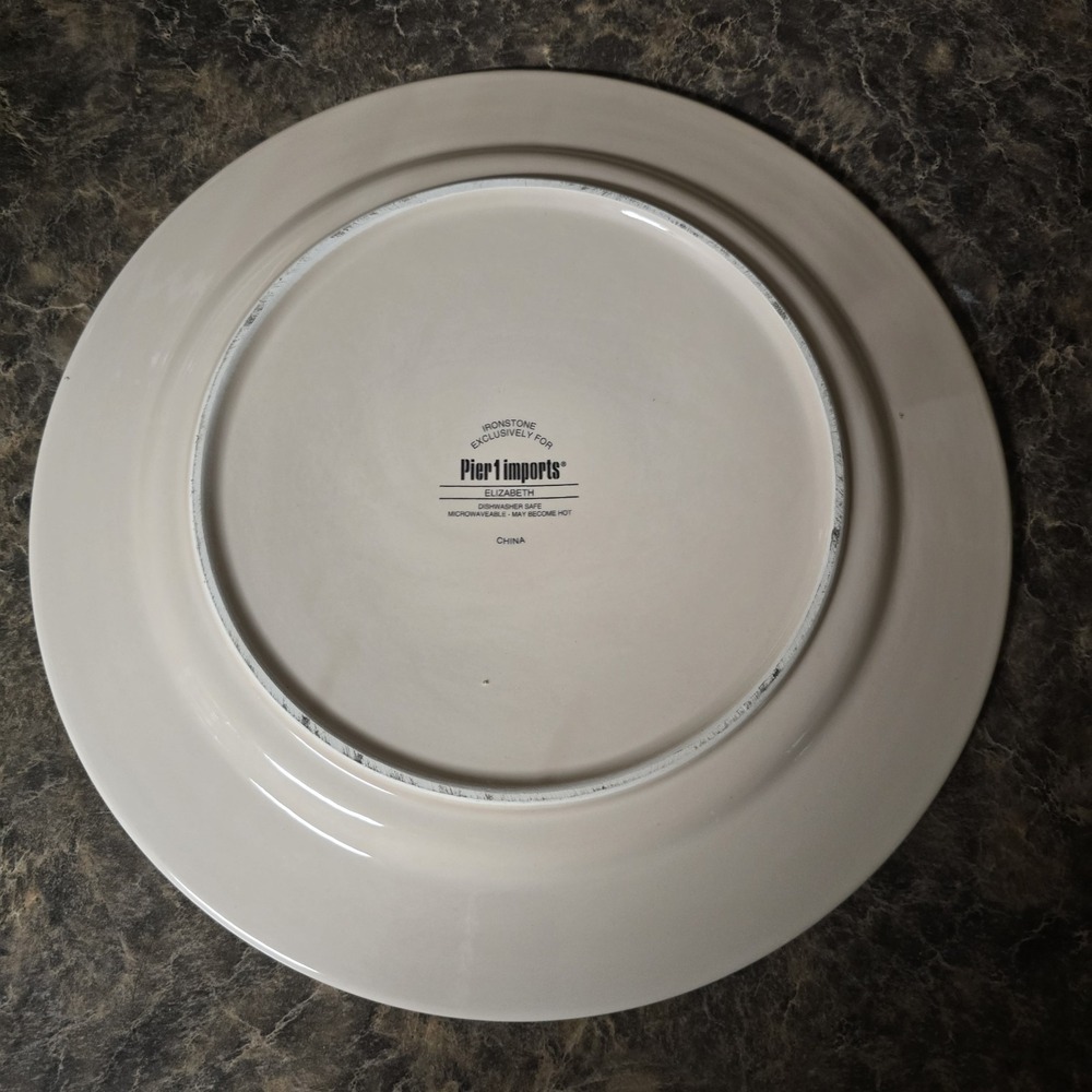 Pier 1 Dessert Salad Plate ELIZABETH Ironstone 8 5/8" Colorful Floral EUC - Picture 4 of 4